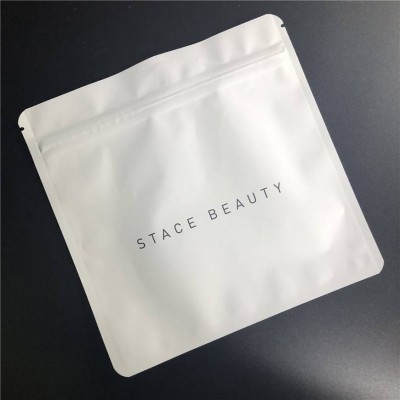 Custom Printing Sachet Aluminum Foil White Color Three-side Sealing Cosmetic Brush Flat Wholesale Packaging Sheet Bag