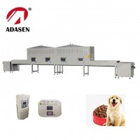 Automatic tunnel continuous conveyor belt type industrial microwave oven for drying pet food