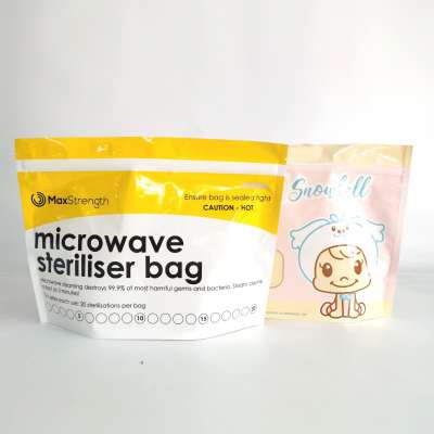 Food Grade Microwave Pouch Warmer Bag Stand Up Pouch with Zipper Packaging Microwave Bag